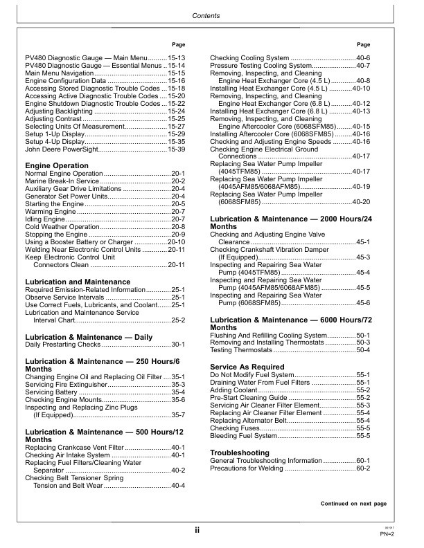 John Deere 4.5 L 6.8 L Tier 3 Stage III A Platform Engine Operators Manual OMRG39400 - Image 3