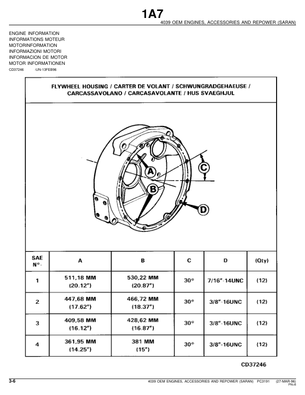 John Deere 4039 Engine Parts Catalog PC3191 - Image 12