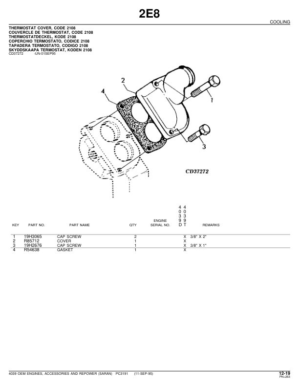 John Deere 4039 Engine Parts Catalog PC3191 - Image 19