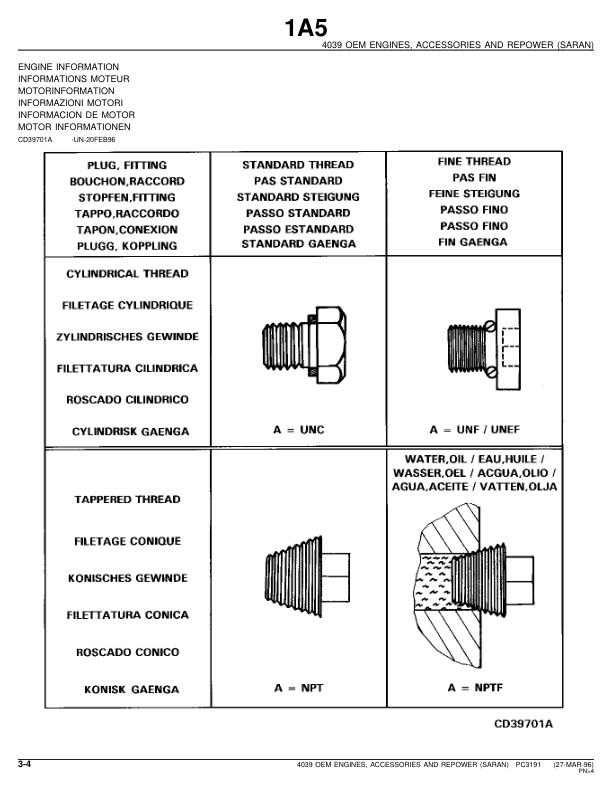 John Deere 4039 Engine Parts Catalog PC3191 - Image 10