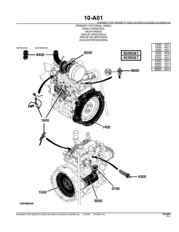 John Deere 4045 3029 6068 TF HF DF Series Engine Parts Catalog PC2465 - Image 13