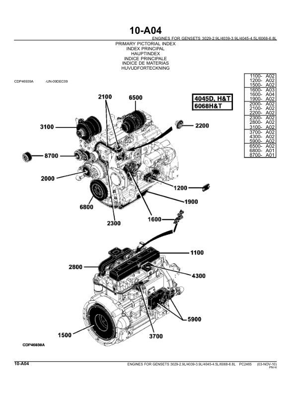John Deere 4045 3029 6068 TF HF DF Series Engine Parts Catalog PC2465 - Image 16
