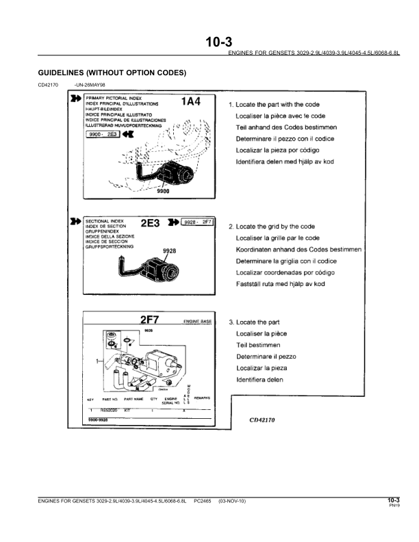 John Deere 4045 3029 6068 TF HF DF Series Engine Parts Catalog PC2465 - Image 6
