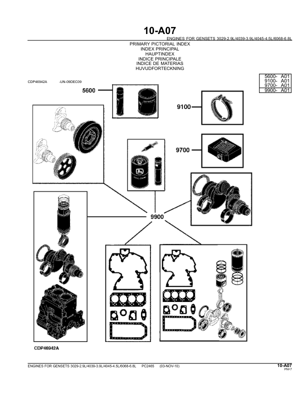 John Deere 4045 3029 6068 TF HF DF Series Engine Parts Catalog PC2465 - Image 4