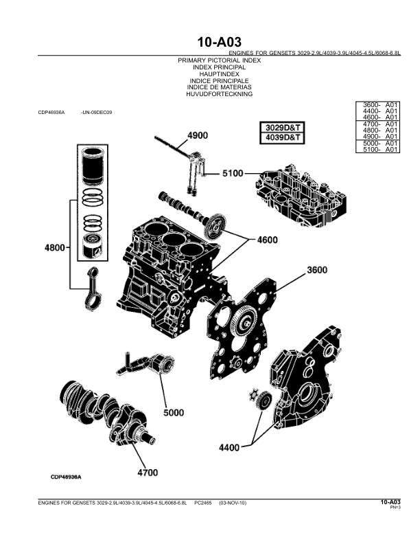 John Deere 4045 3029 6068 TF HF DF Series Engine Parts Catalog PC2465 - Image 15