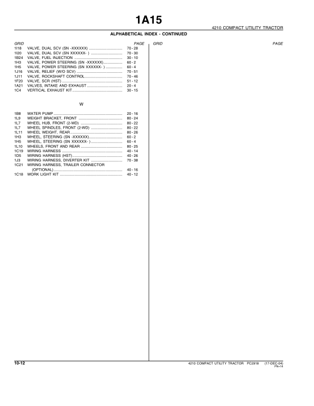 John Deere 4210 Tractor Parts Catalog PC2918 - Image 8