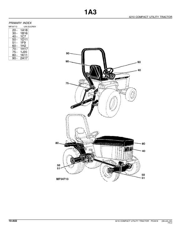 John Deere 4210 Tractor Parts Catalog PC2918 - Image 12