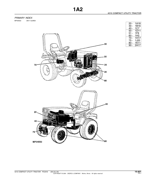 John Deere 4210 Tractor Parts Catalog PC2918 - Image 11