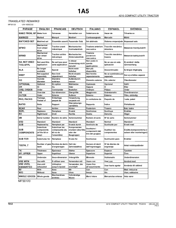 John Deere 4210 Tractor Parts Catalog PC2918 - Image 14