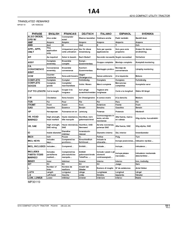 John Deere 4210 Tractor Parts Catalog PC2918 - Image 13