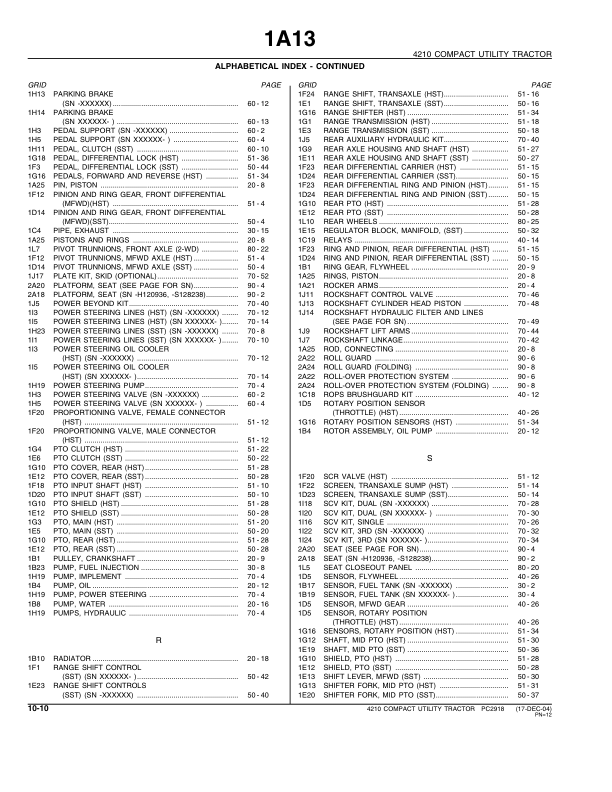 John Deere 4210 Tractor Parts Catalog PC2918 - Image 6
