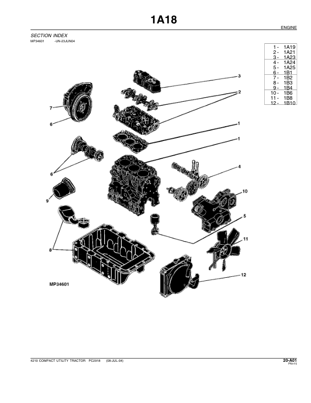 John Deere 4210 Tractor Parts Catalog PC2918 - Image 9