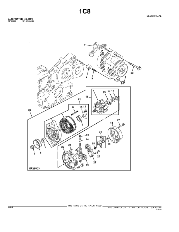 John Deere 4210 Tractor Parts Catalog PC2918 - Image 20