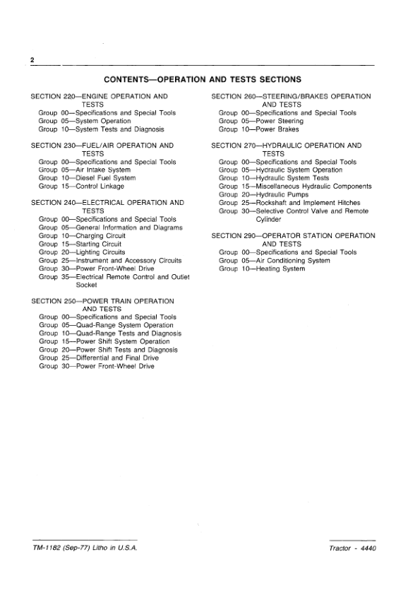 John Deere 4440 Tractor Service Manual TM1182 - Image 5