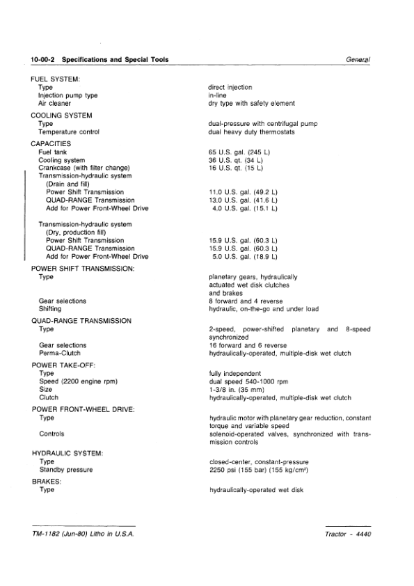 John Deere 4440 Tractor Service Manual TM1182 - Image 7