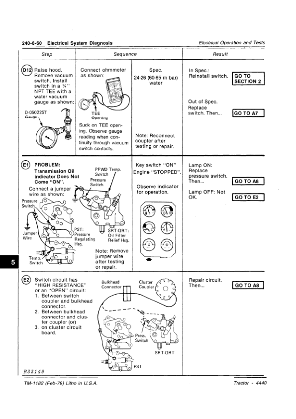 John Deere 4440 Tractor Service Manual TM1182 - Image 17
