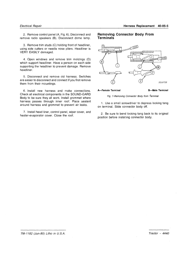 John Deere 4440 Tractor Service Manual TM1182 - Image 13