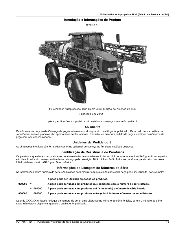 John Deere 4630 Sprayer Parts Catalog PC11756P-12 PT - Image 8