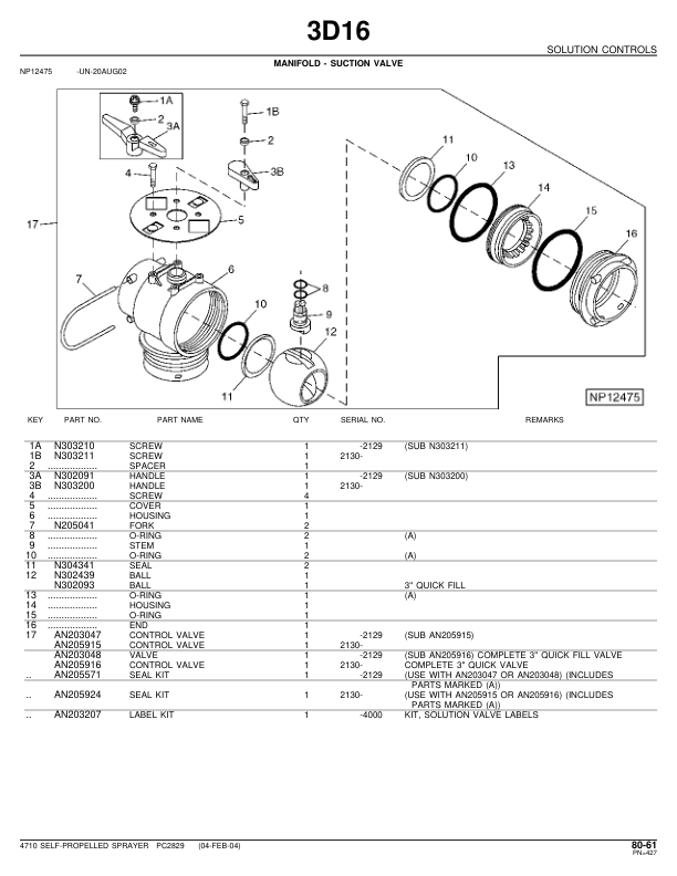 John Deere 4710 Sprayer Parts Catalog 2000- PC2829 - Image 9