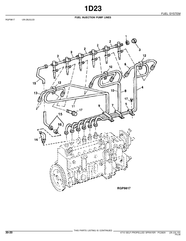 John Deere 4710 Sprayer Parts Catalog 2000- PC2829 - Image 11