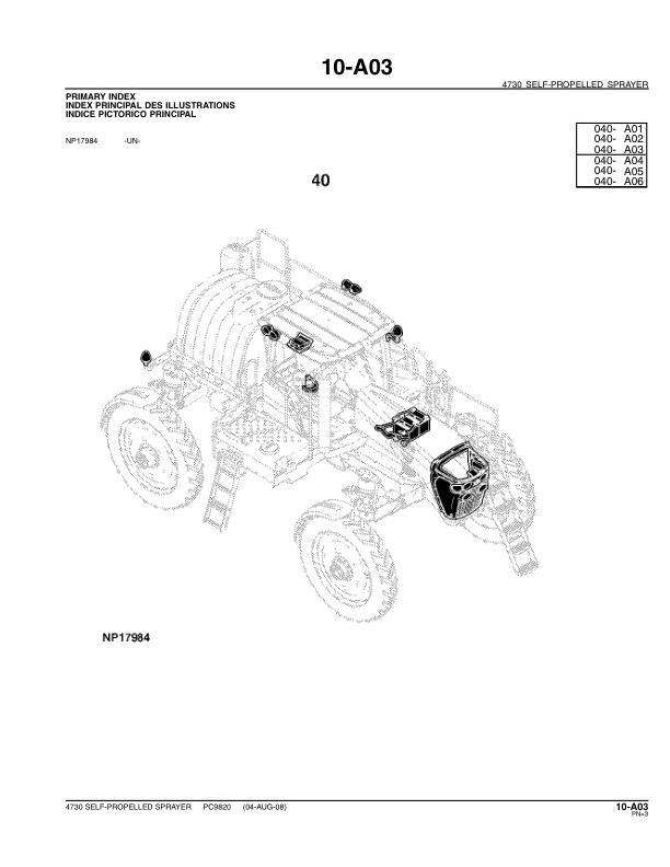 John Deere 4730 Sprayer Parts Catalog PC9820 - Image 14