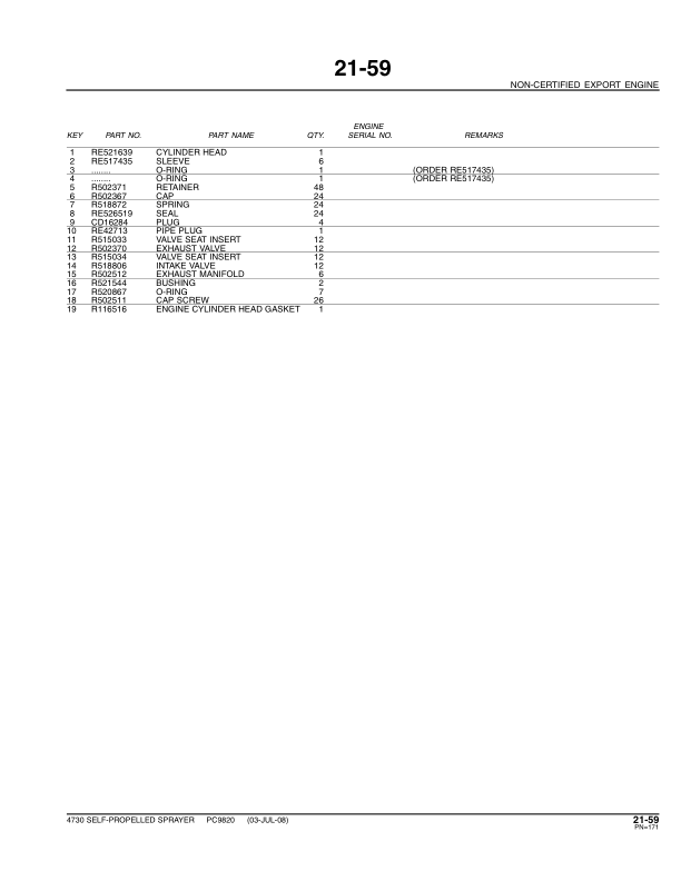 John Deere 4730 Sprayer Parts Catalog PC9820 - Image 19
