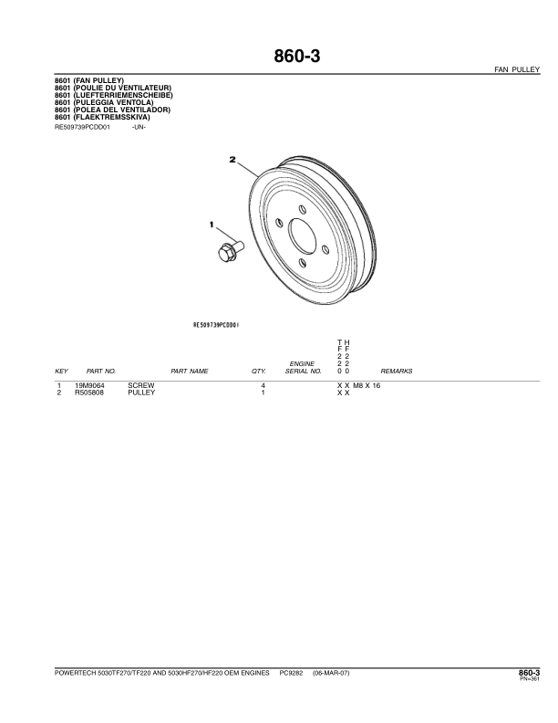 John Deere 5030 PowerTech Engine Parts Catalog PC9282 - Image 16
