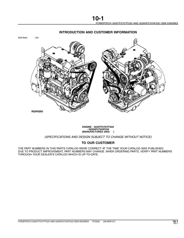 John Deere 5030 PowerTech Engine Parts Catalog PC9282 - Image 12