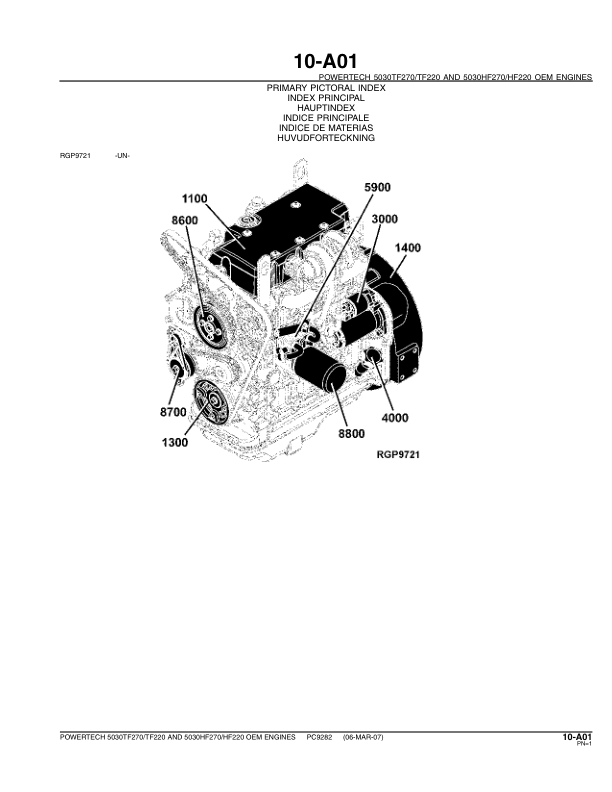 John Deere 5030 PowerTech Engine Parts Catalog PC9282 - Image 6