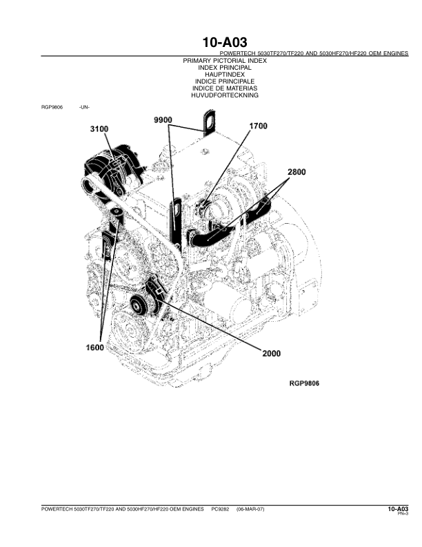 John Deere 5030 PowerTech Engine Parts Catalog PC9282 - Image 8