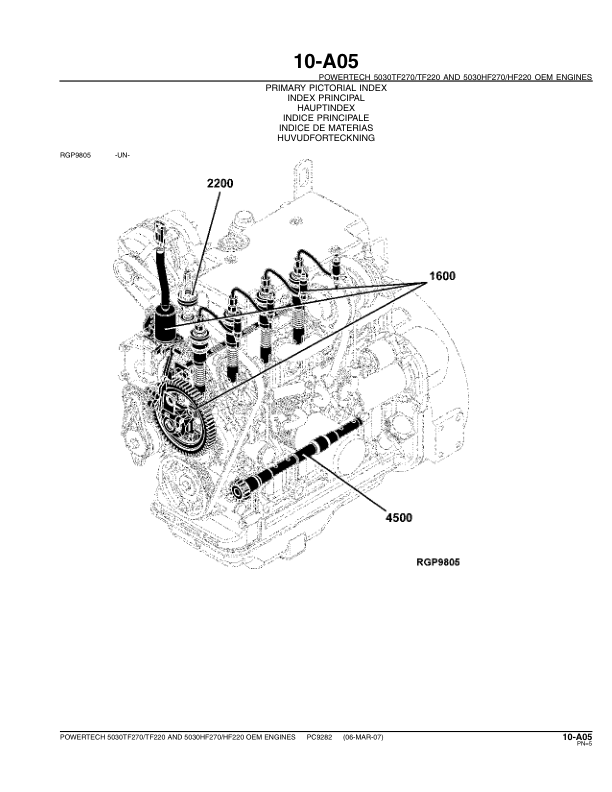 John Deere 5030 PowerTech Engine Parts Catalog PC9282 - Image 10