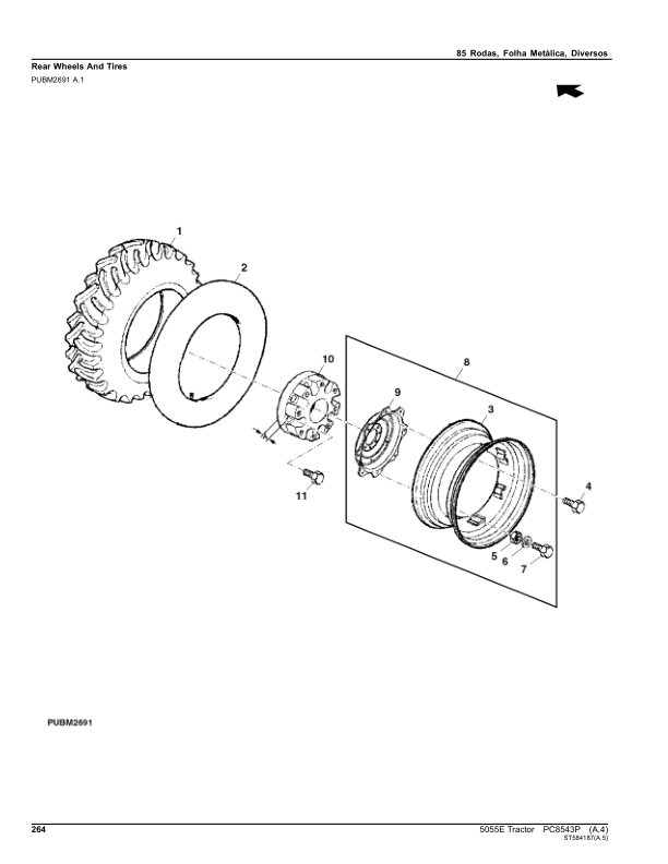 John Deere 5055E Tractor Parts Catalog PC8543P-11 PT - Image 15