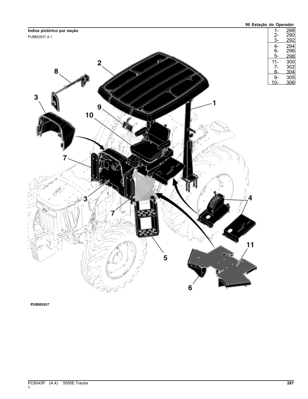 John Deere 5055E Tractor Parts Catalog PC8543P-11 PT - Image 16