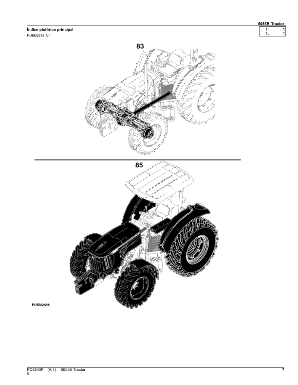 John Deere 5055E Tractor Parts Catalog PC8543P-11 PT - Image 9