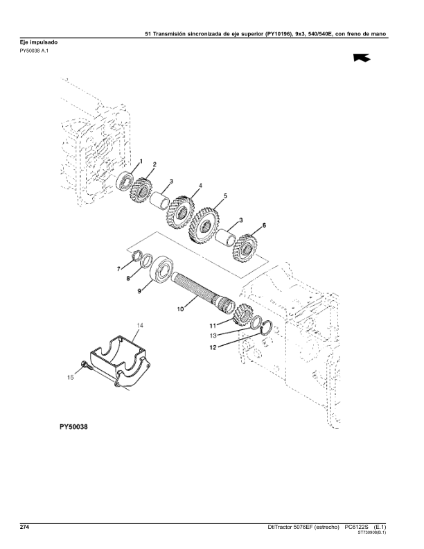 John Deere 5076EF Tractor Parts Catalog PC6122S ES - Image 13