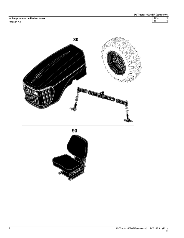 John Deere 5076EF Tractor Parts Catalog PC6122S ES - Image 9