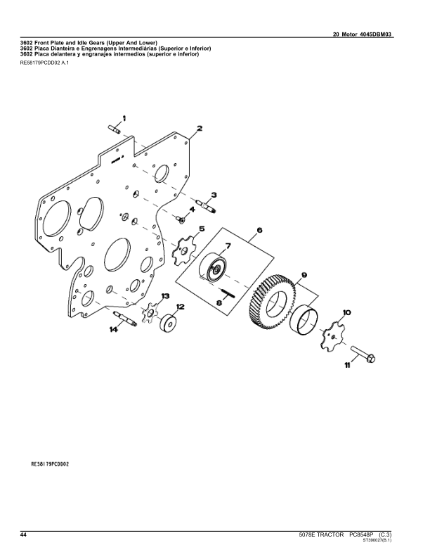 John Deere 5078E Tractor Parts Catalog PC8548P-11 PT - Image 22