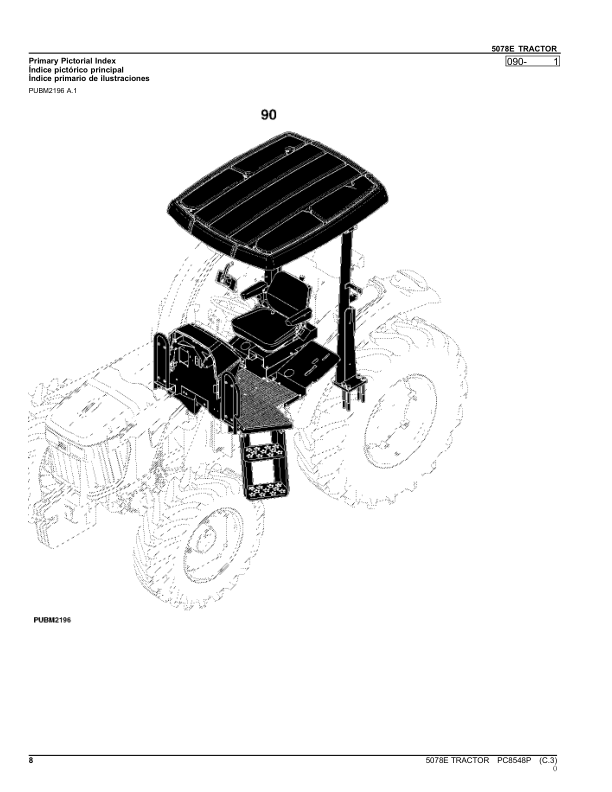 John Deere 5078E Tractor Parts Catalog PC8548P-11 PT - Image 18
