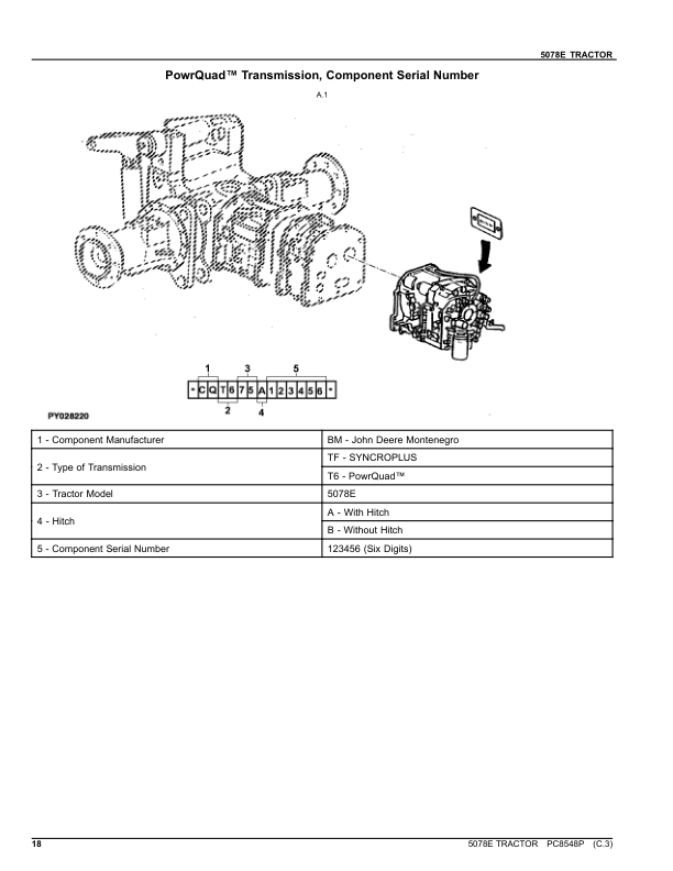 John Deere 5078E Tractor Parts Catalog PC8548P-11 PT - Image 11