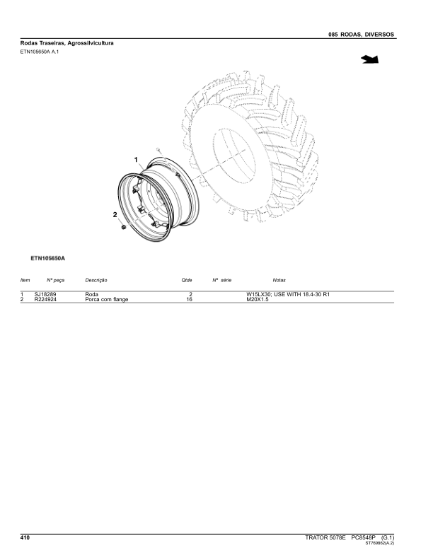 John Deere 5078E Tractor Parts Catalog PC8548P-14 PT - Image 19