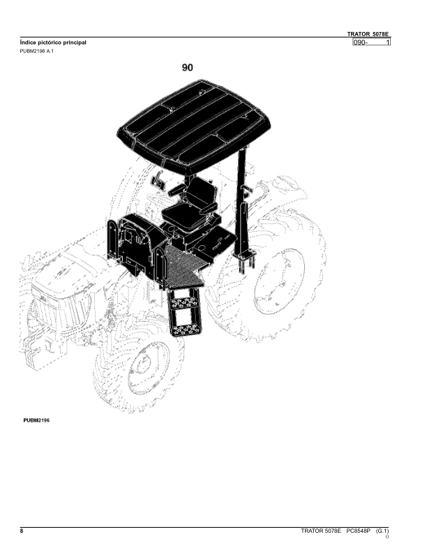 John Deere 5078E Tractor Parts Catalog PC8548P-14 PT - Image 13