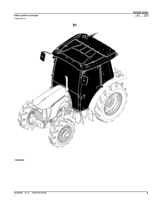John Deere 5078E Tractor Parts Catalog PC8548P-16 PT - Image 19