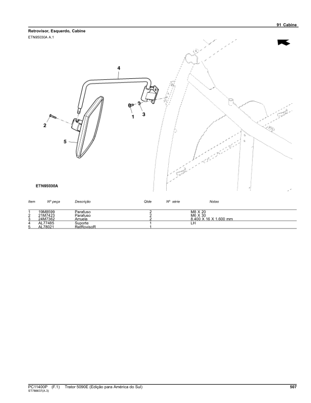 John Deere 5090E Tractor Parts Catalog PC11400P-14 PT - Image 16