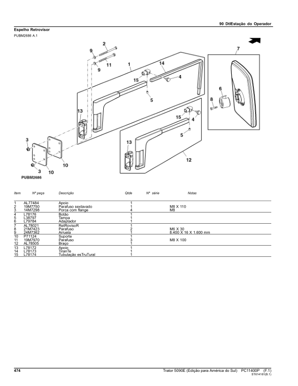 John Deere 5090E Tractor Parts Catalog PC11400P-14 PT - Image 15