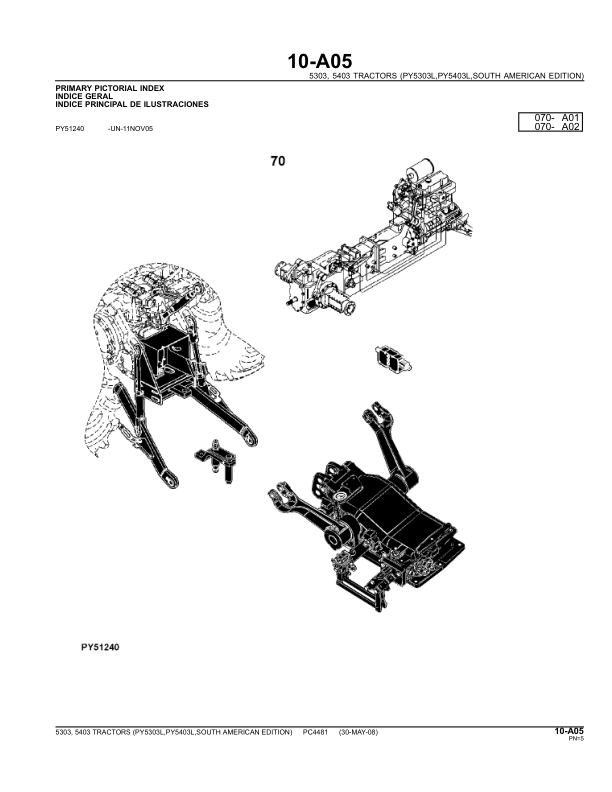 John Deere 5303 5403 Tractor Parts Catalog PC4481 - Image 13