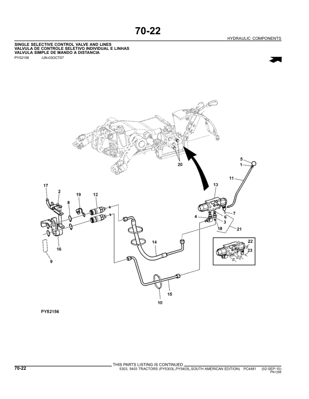 John Deere 5303 5403 Tractor Parts Catalog PC4481 - Image 21