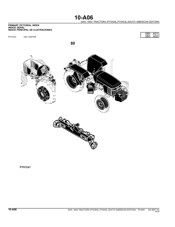 John Deere 5303 5403 Tractor Parts Catalog PC4481 - Image 14