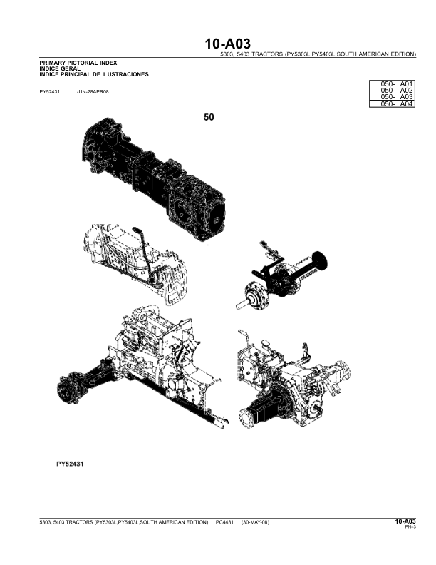 John Deere 5303 5403 Tractor Parts Catalog PC4481 - Image 11