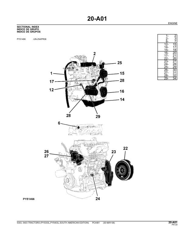 John Deere 5303 5403 Tractor Parts Catalog PC4481 - Image 22
