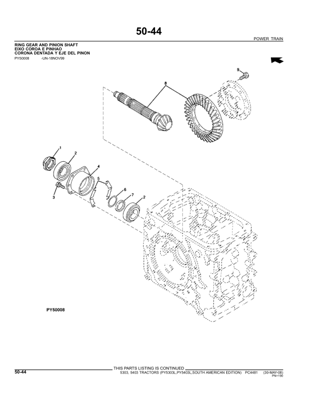 John Deere 5303 5403 Tractor Parts Catalog PC4481 - Image 17